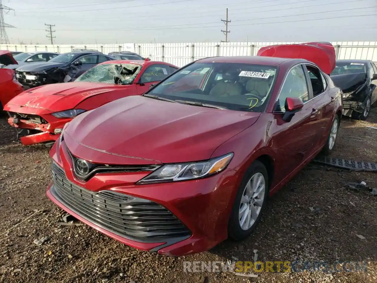 2 Photograph of a damaged car 4T1C11AK0LU333081 TOYOTA CAMRY 2020