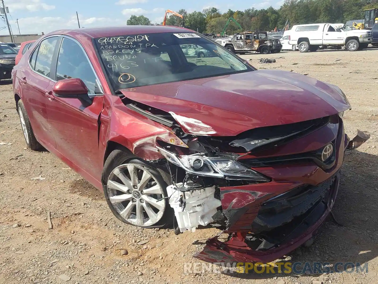 1 Photograph of a damaged car 4T1C11AK0LU944163 TOYOTA CAMRY 2020