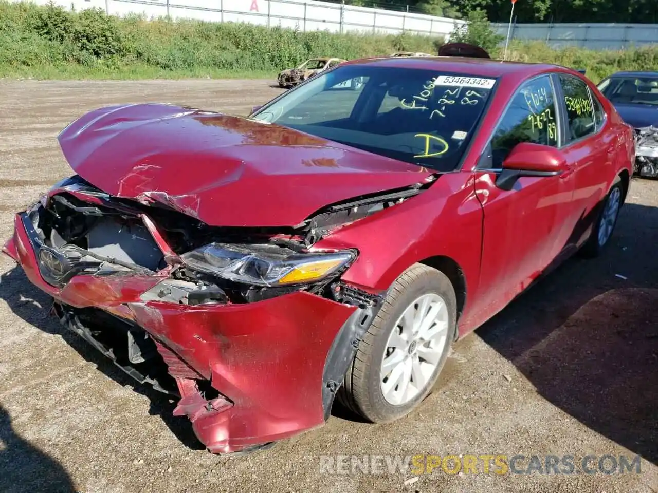 2 Photograph of a damaged car 4T1C11AK1LU386792 TOYOTA CAMRY 2020