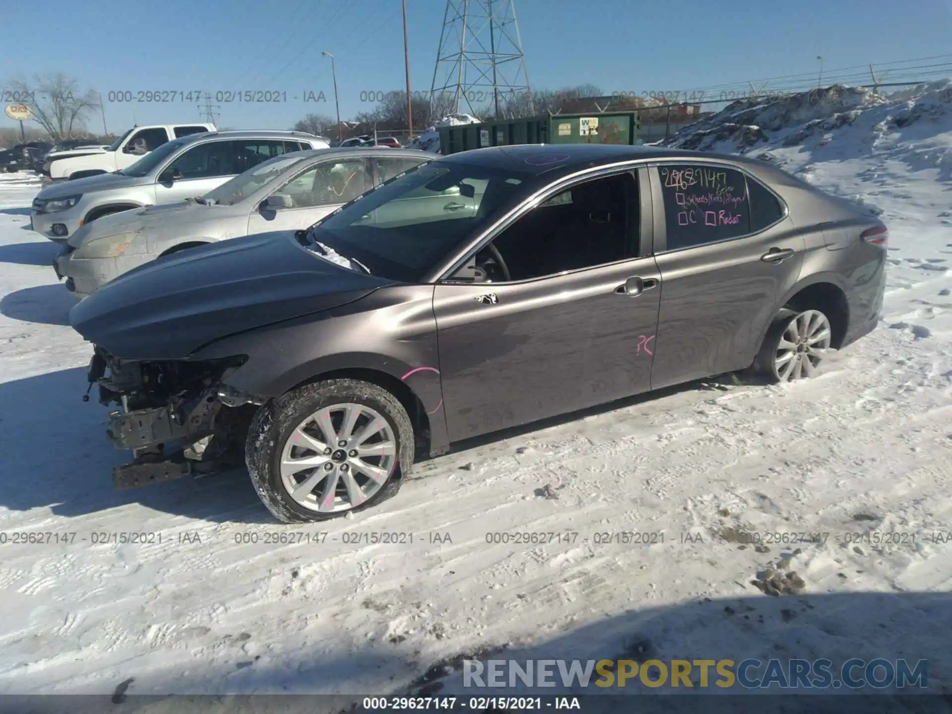 2 Photograph of a damaged car 4T1C11AK2LU990187 TOYOTA CAMRY 2020