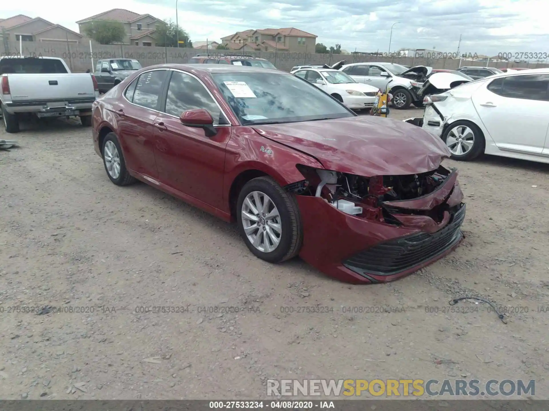 1 Photograph of a damaged car 4T1C11AK4LU325324 TOYOTA CAMRY 2020