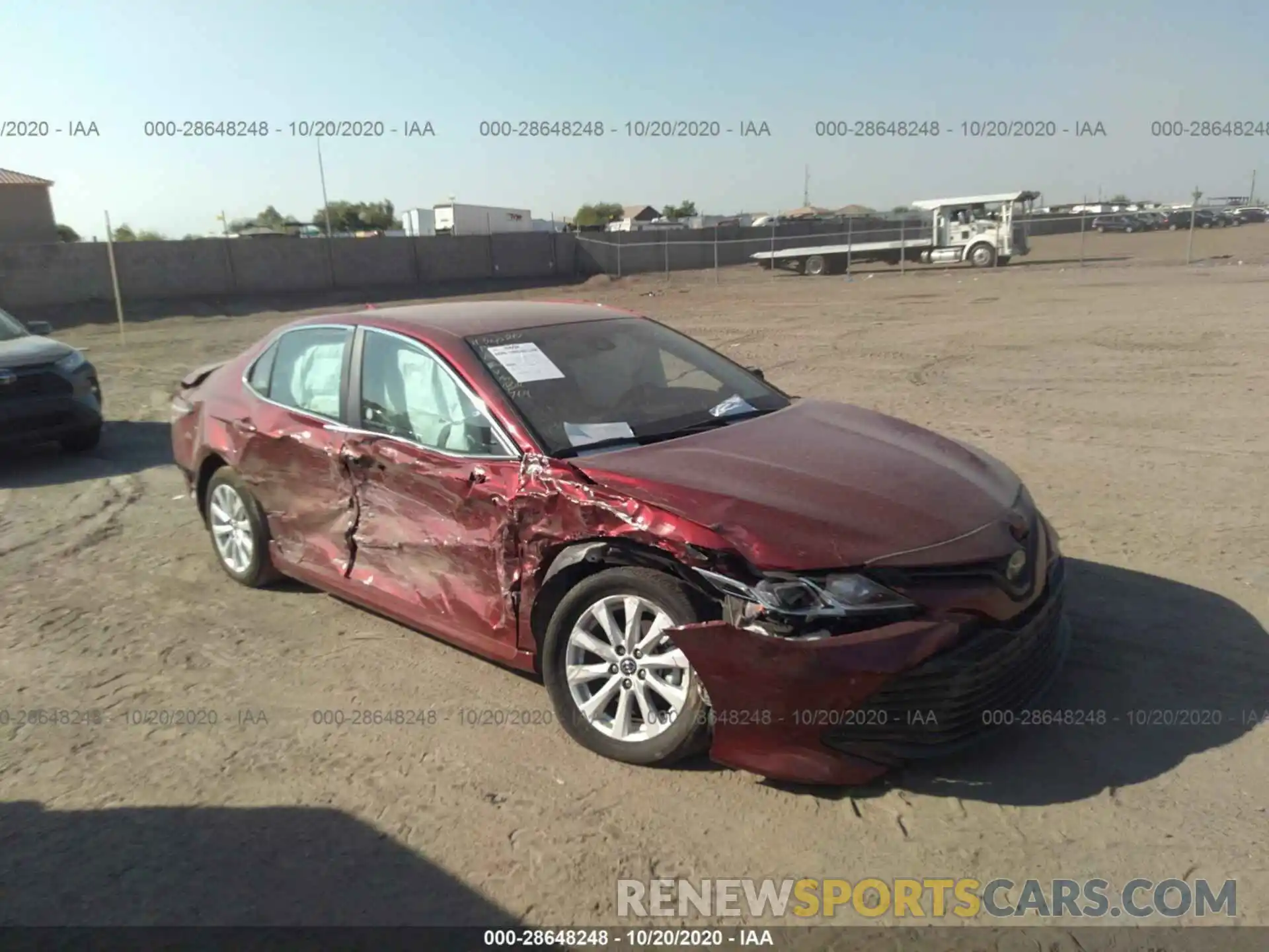 1 Photograph of a damaged car 4T1C11AK4LU916088 TOYOTA CAMRY 2020