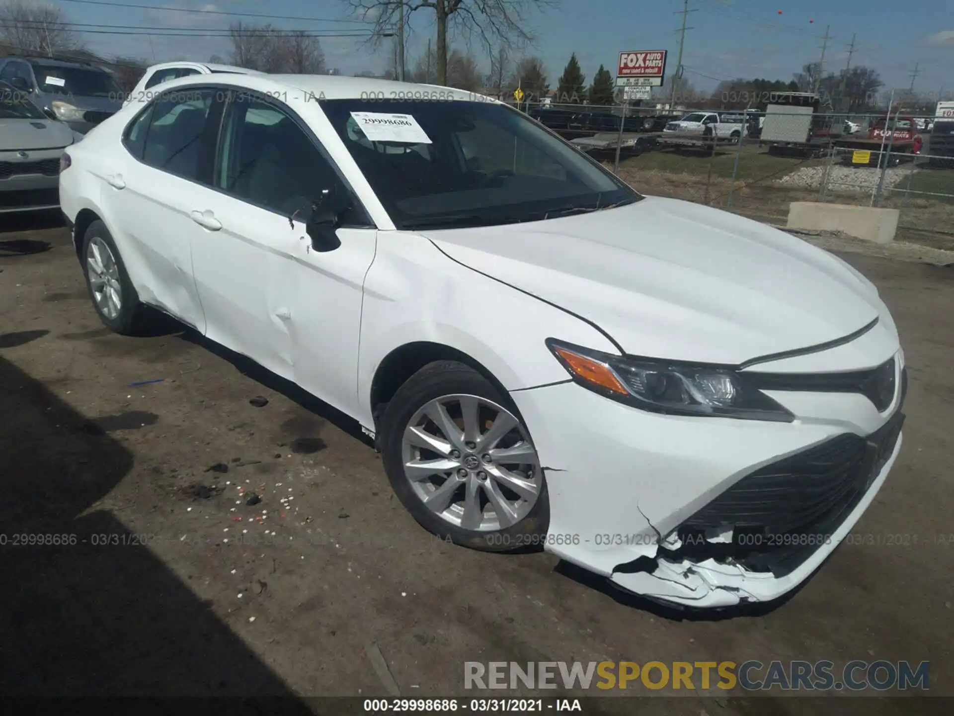 1 Photograph of a damaged car 4T1C11AK4LU927530 TOYOTA CAMRY 2020