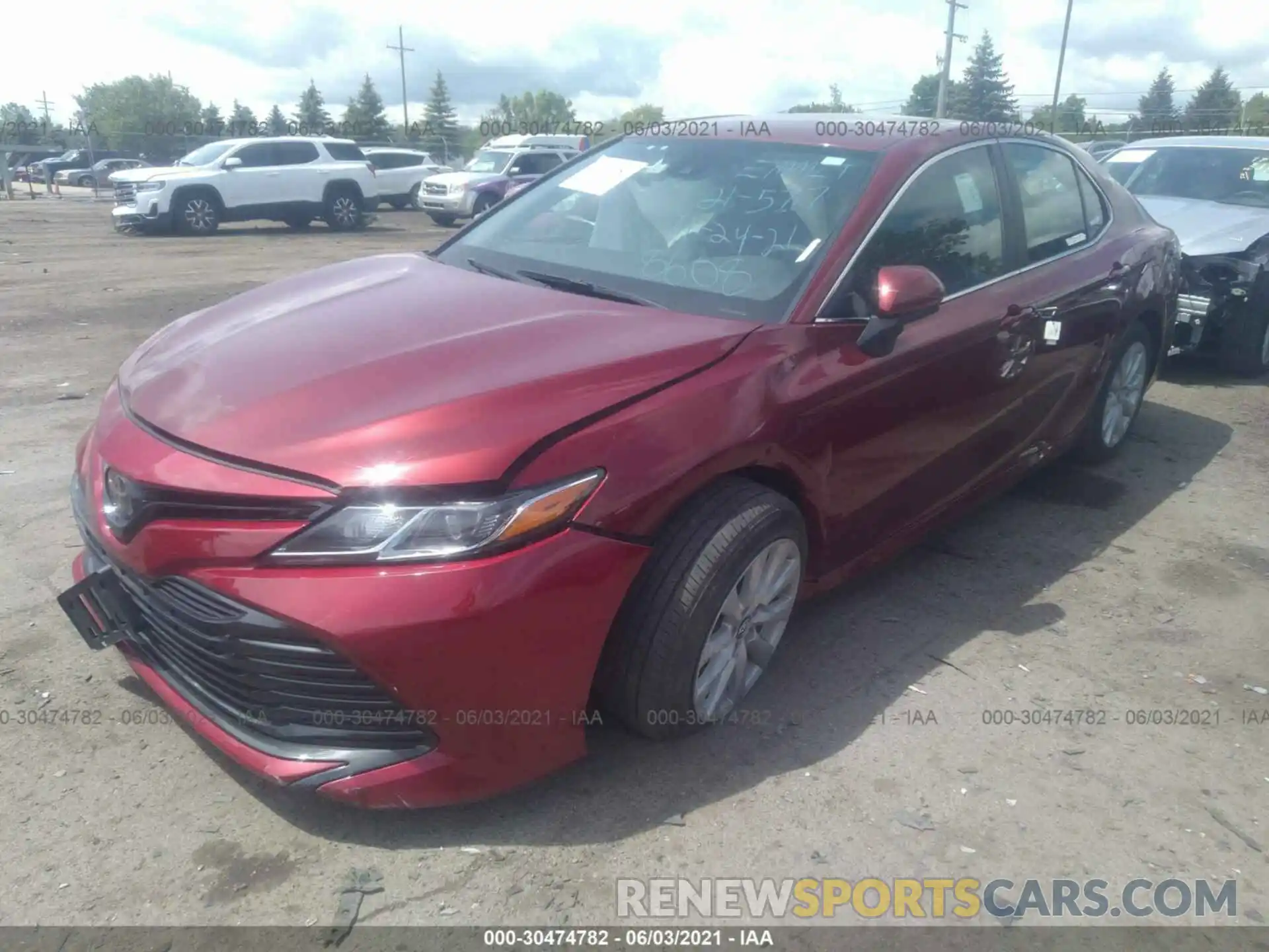 2 Photograph of a damaged car 4T1C11AK6LU338608 TOYOTA CAMRY 2020