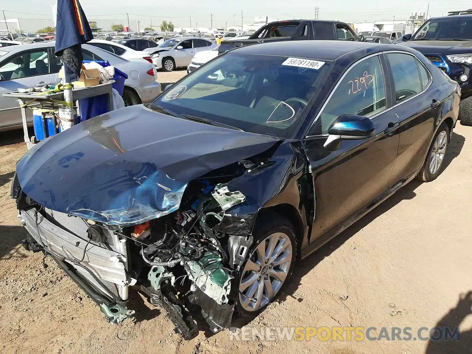 2 Photograph of a damaged car 4T1C11AK6LU392944 TOYOTA CAMRY 2020