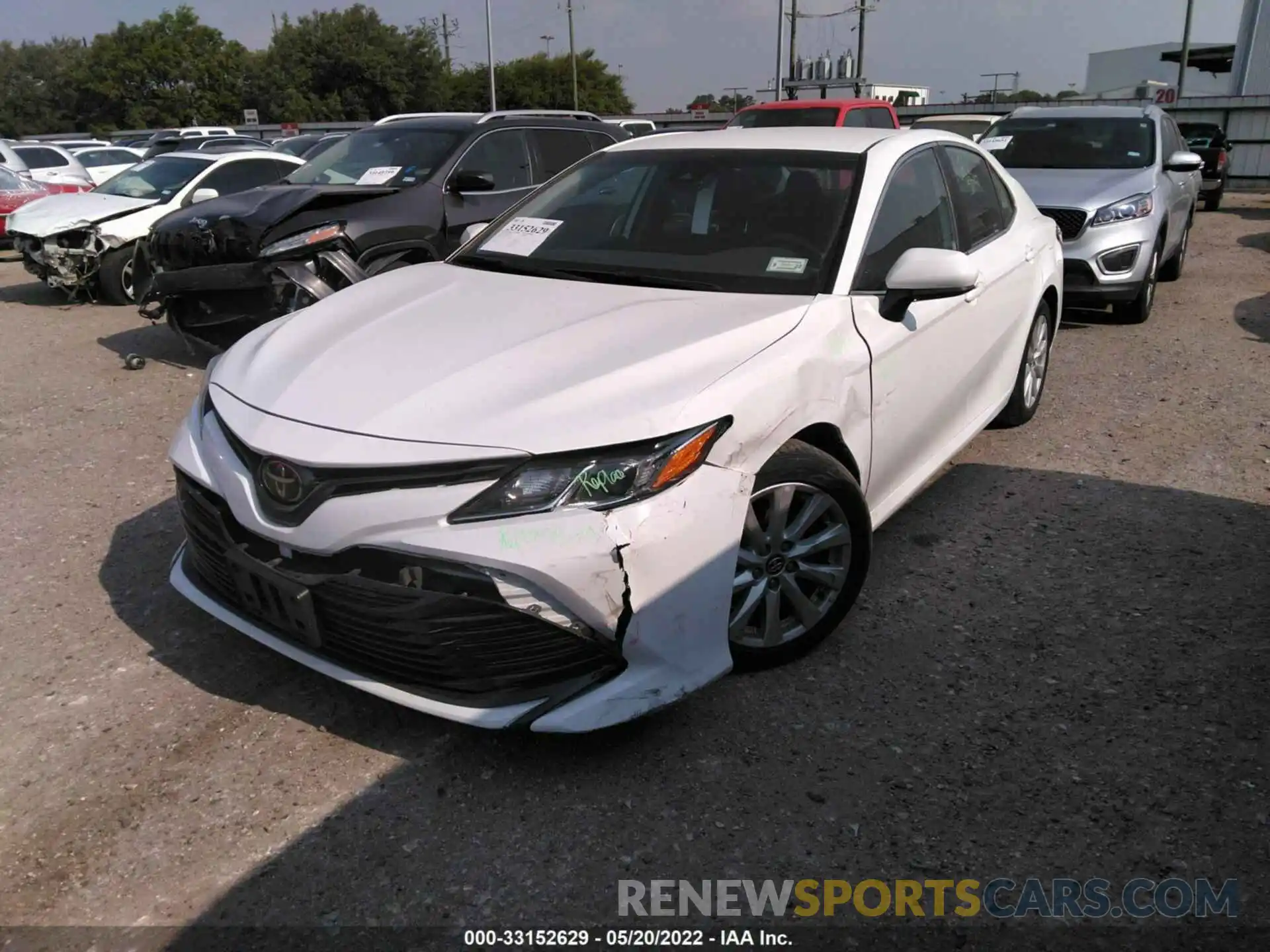 2 Photograph of a damaged car 4T1C11AK6LU943972 TOYOTA CAMRY 2020