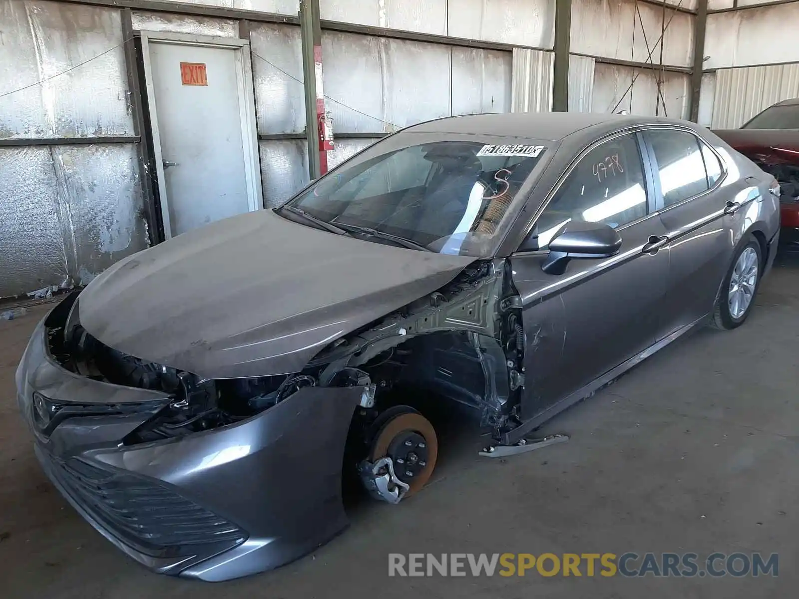 2 Photograph of a damaged car 4T1C11AK7LU917302 TOYOTA CAMRY 2020