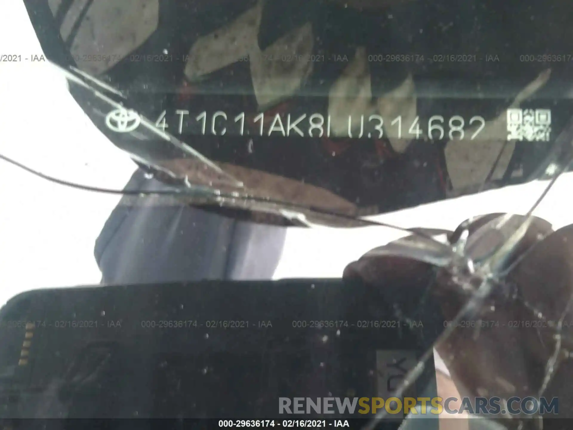 9 Photograph of a damaged car 4T1C11AK8LU314682 TOYOTA CAMRY 2020