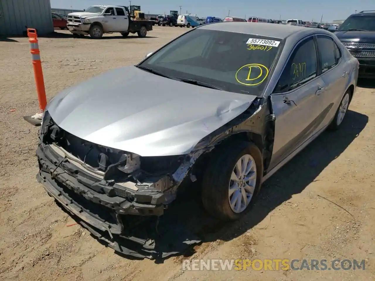 2 Photograph of a damaged car 4T1C11AK8LU365017 TOYOTA CAMRY 2020