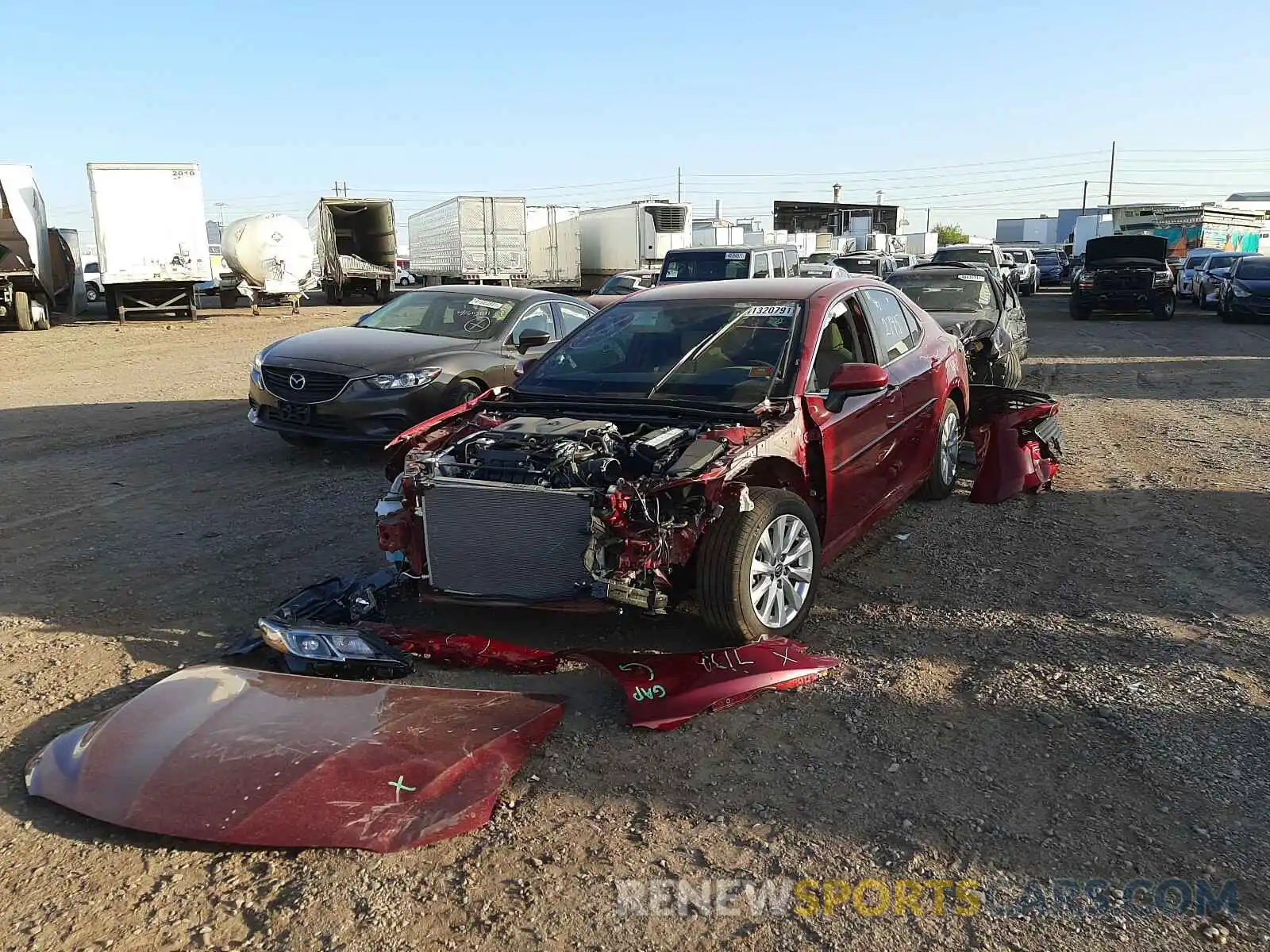 2 Photograph of a damaged car 4T1C11AK8LU393643 TOYOTA CAMRY 2020