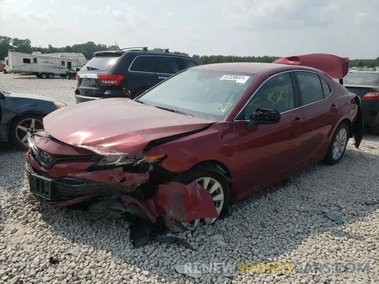 2 Photograph of a damaged car 4T1C11AK9LU333094 TOYOTA CAMRY 2020