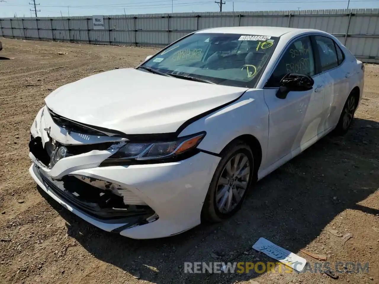 2 Photograph of a damaged car 4T1C11AK9LU919018 TOYOTA CAMRY 2020