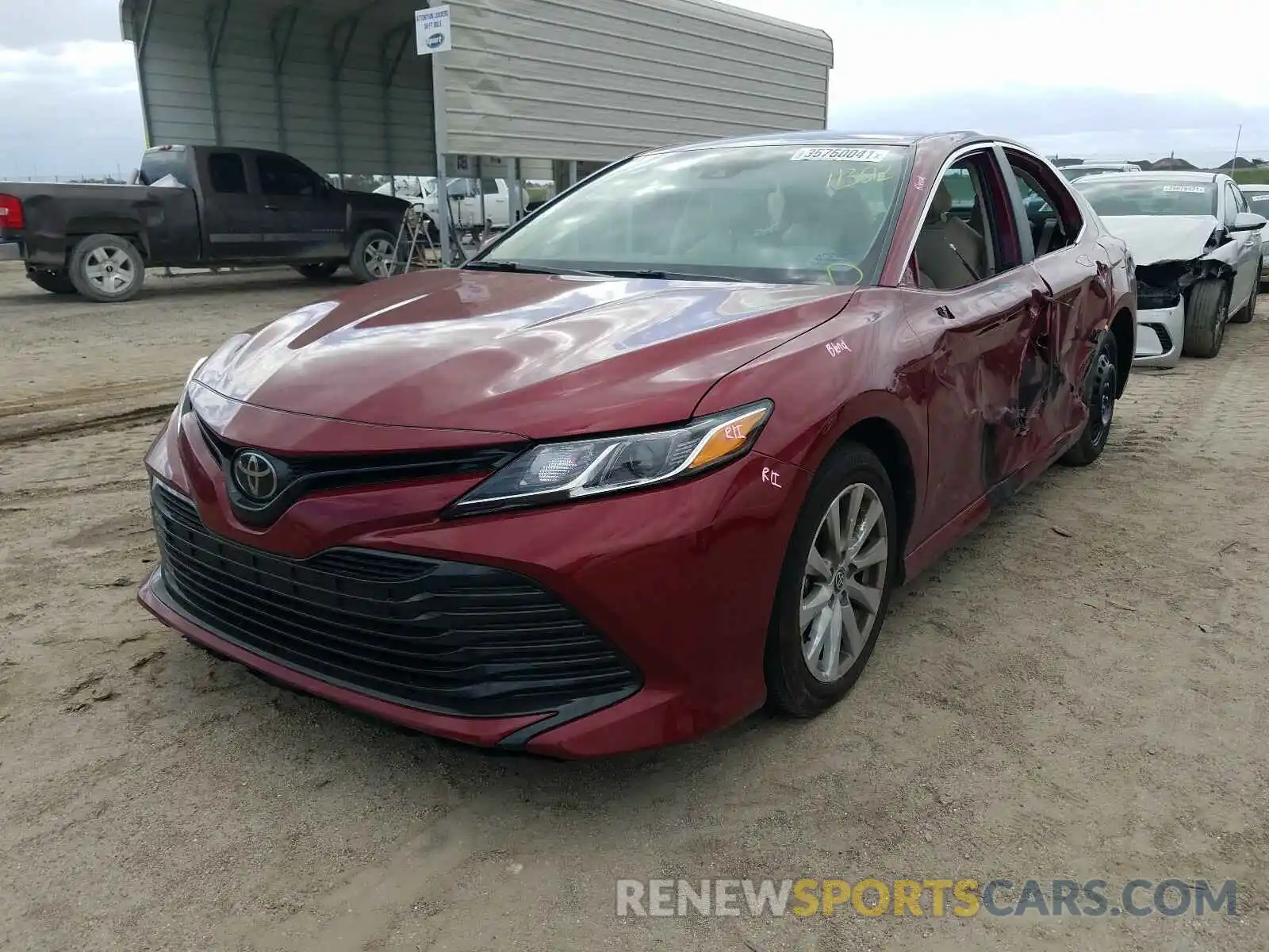 2 Photograph of a damaged car 4T1C11AK9LU998335 TOYOTA CAMRY 2020