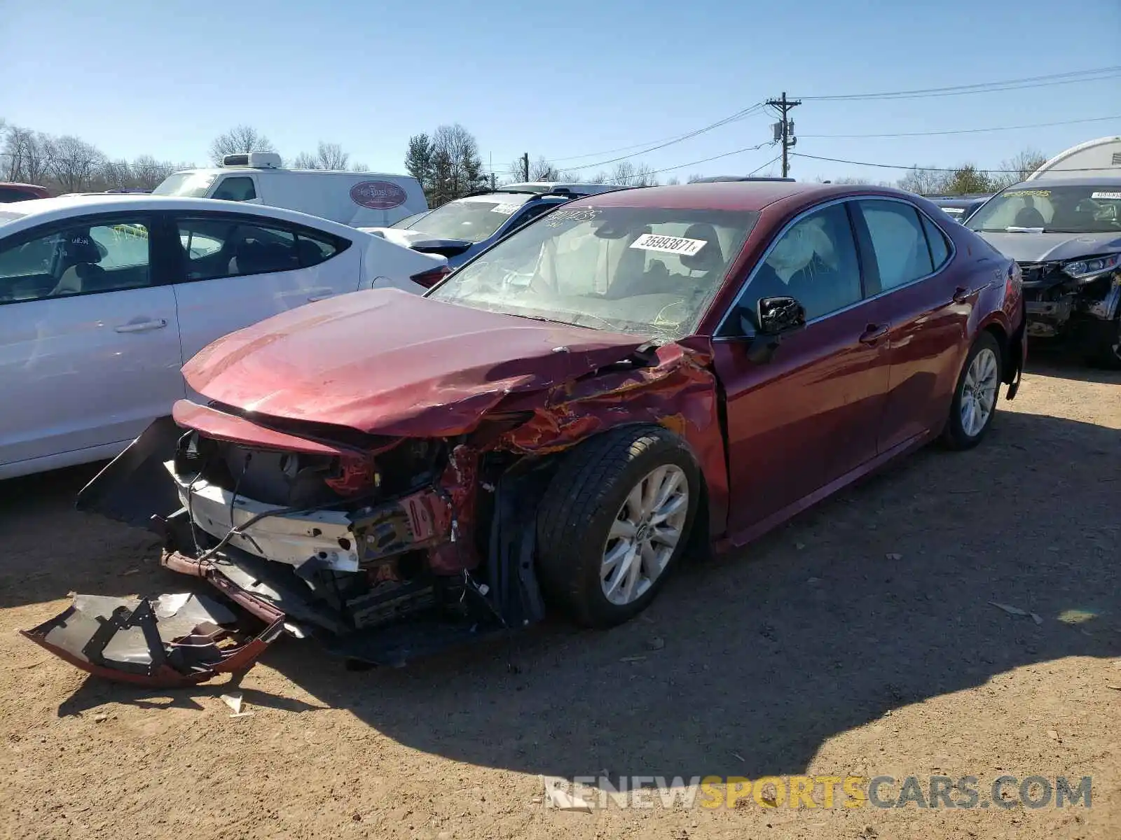 2 Photograph of a damaged car 4T1C11AKXLU304364 TOYOTA CAMRY 2020