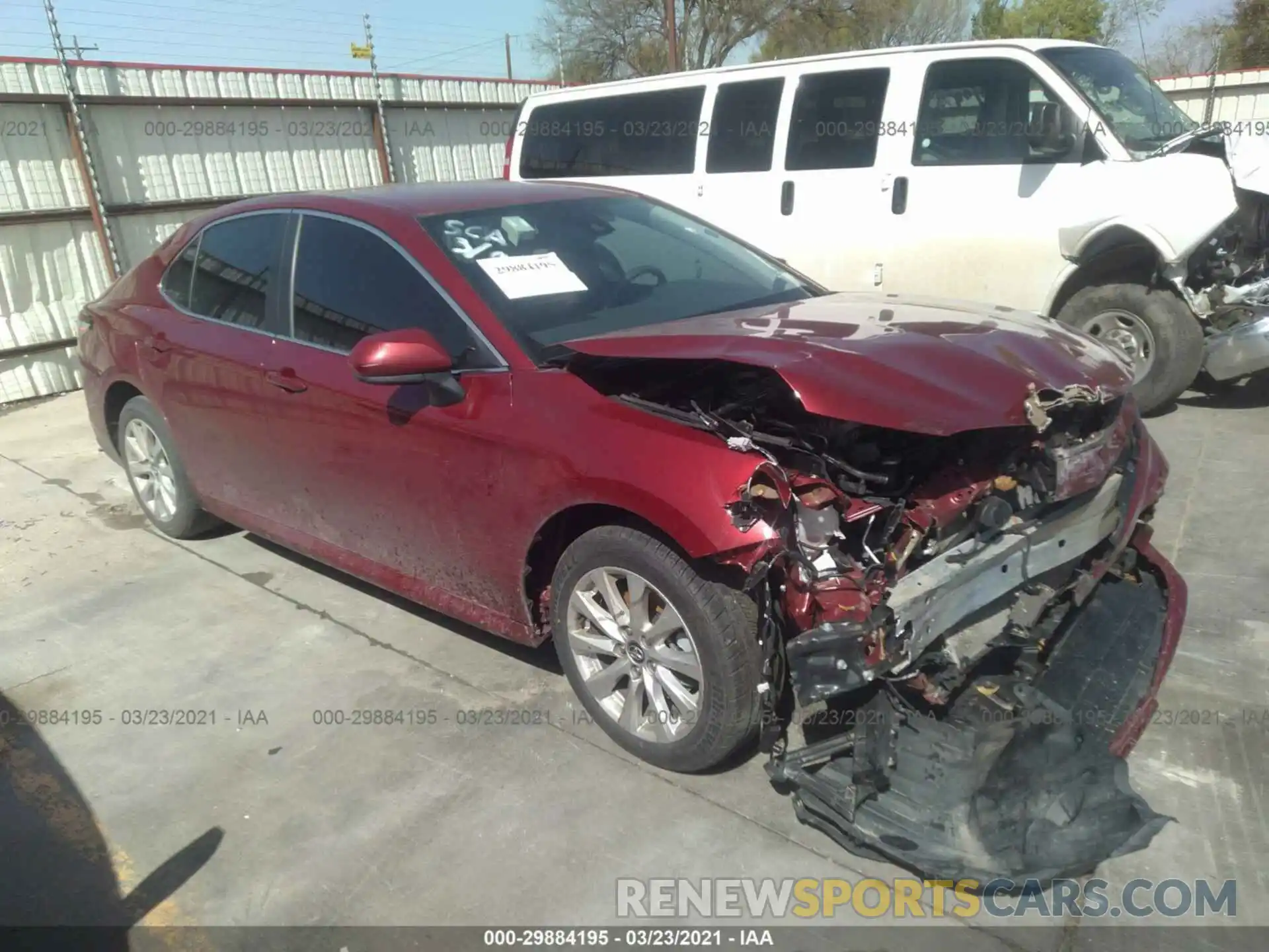 1 Photograph of a damaged car 4T1C11AKXLU308950 TOYOTA CAMRY 2020