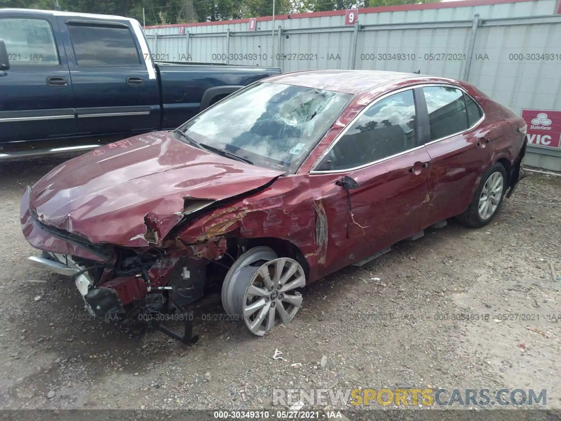 2 Photograph of a damaged car 4T1C11AKXLU318846 TOYOTA CAMRY 2020