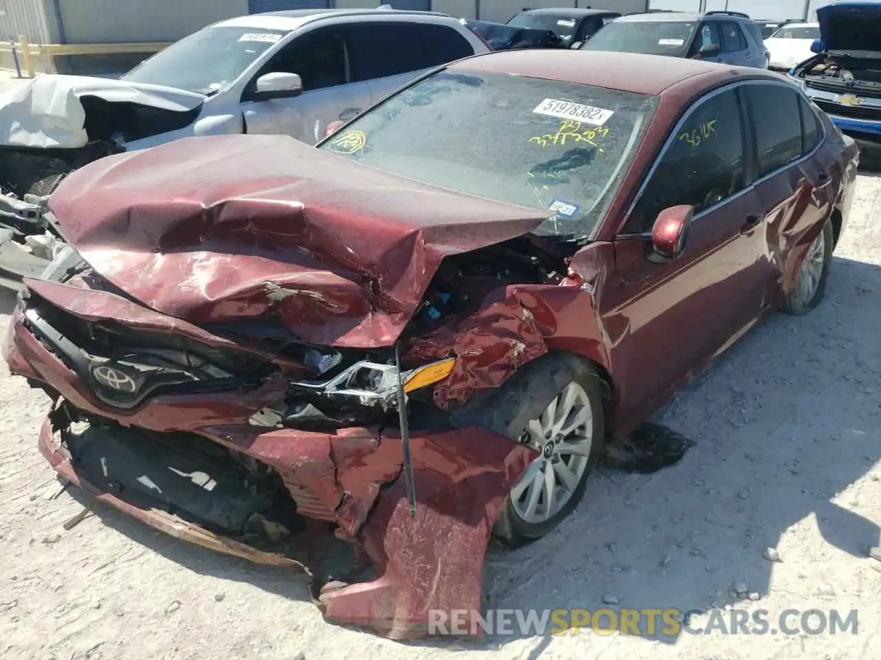 2 Photograph of a damaged car 4T1C11AKXLU337283 TOYOTA CAMRY 2020