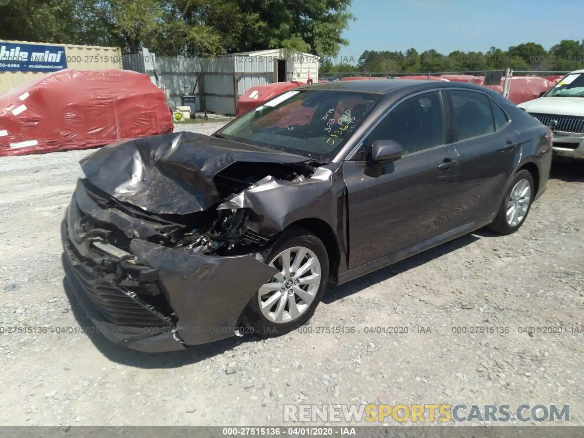 2 Photograph of a damaged car 4T1C11AKXLU880794 TOYOTA CAMRY 2020