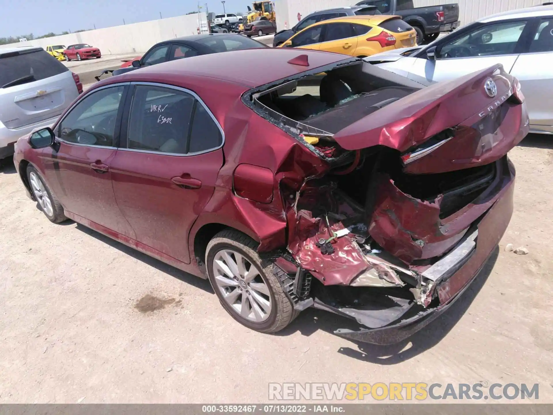 3 Photograph of a damaged car 4T1C11AKXLU916760 TOYOTA CAMRY 2020