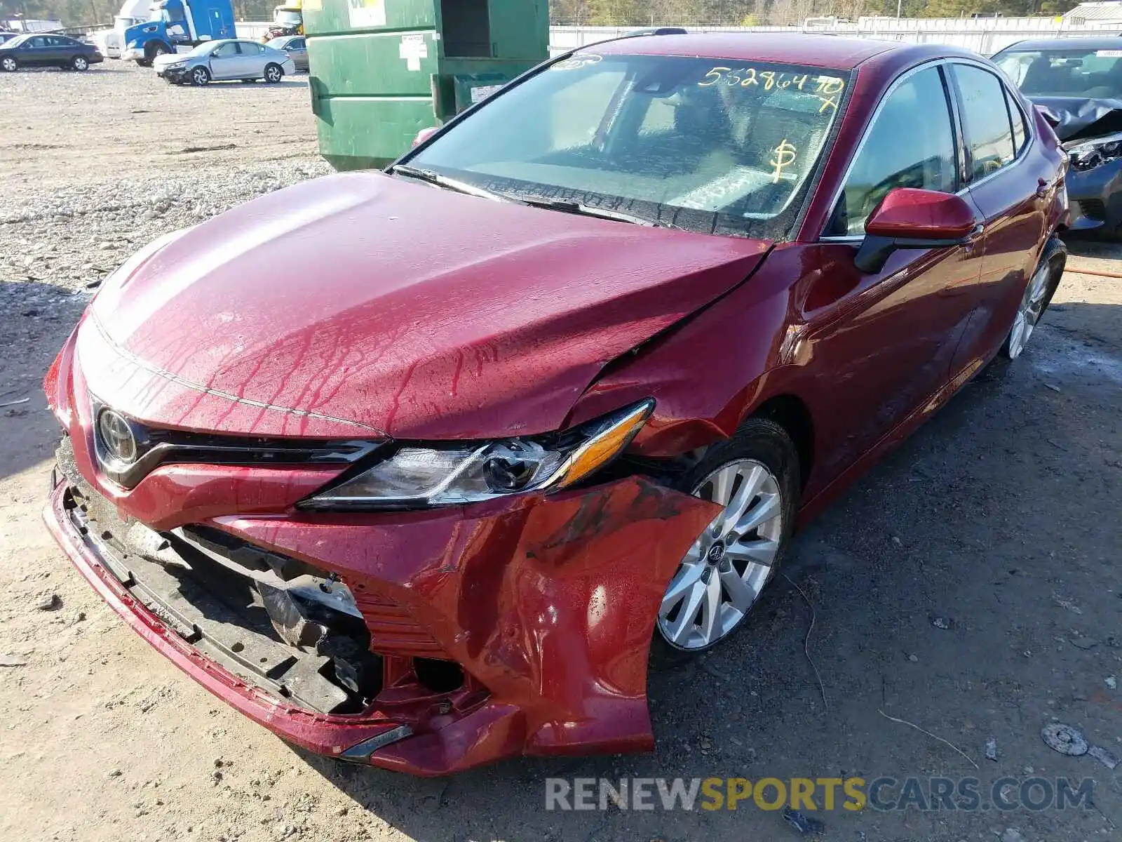 2 Photograph of a damaged car 4T1C11AKXLU927354 TOYOTA CAMRY 2020