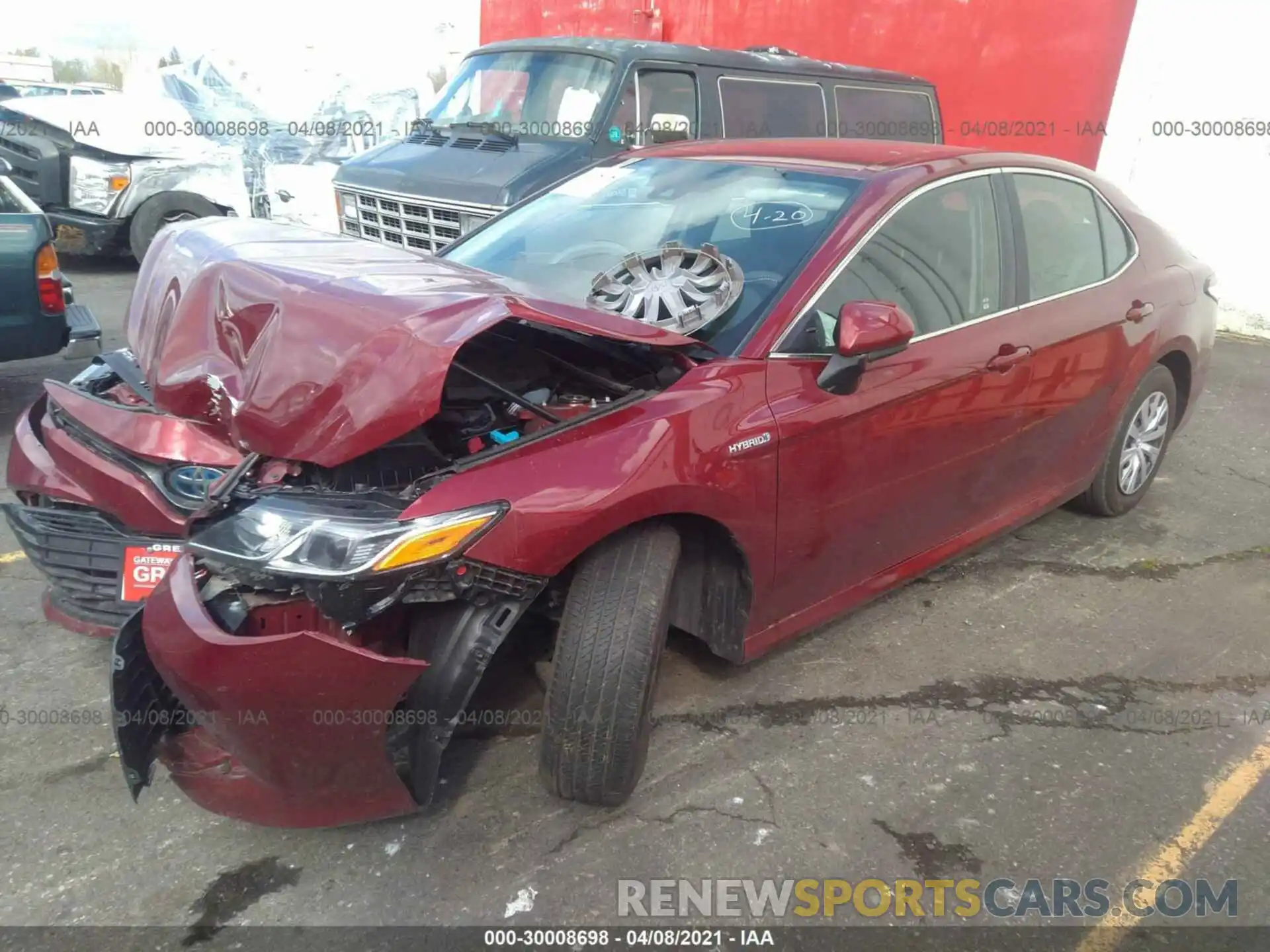 2 Фотография поврежденного автомобиля 4T1C31AK9LU539770 TOYOTA CAMRY 2020