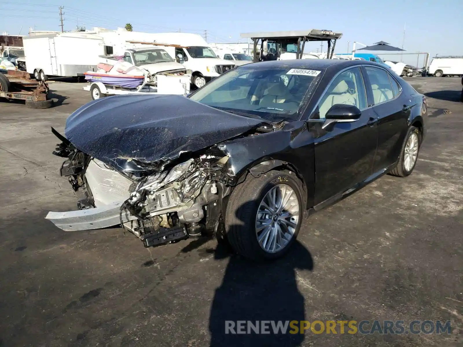 2 Photograph of a damaged car 4T1F11AKXLU882235 TOYOTA CAMRY 2020