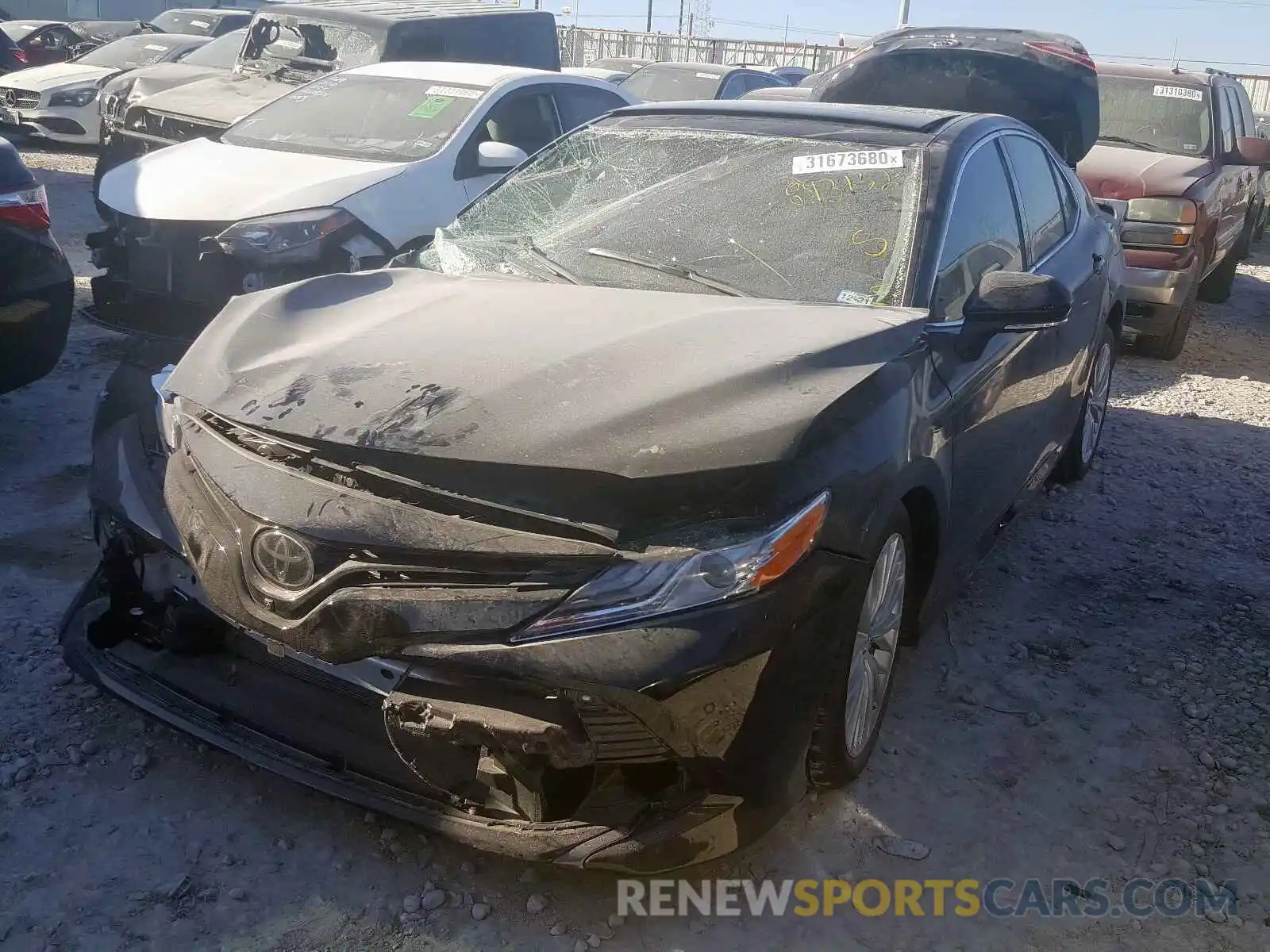 2 Photograph of a damaged car 4T1F11AKXLU893932 TOYOTA CAMRY 2020