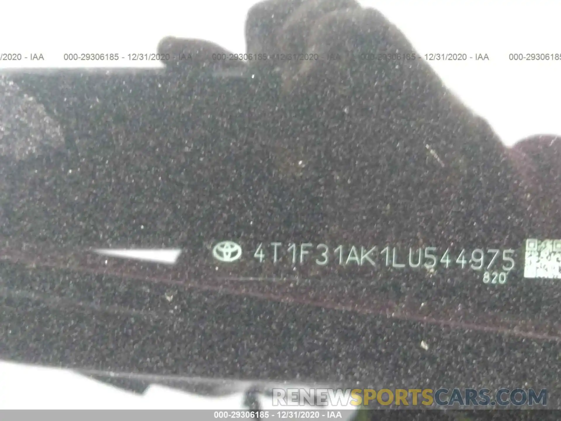 9 Photograph of a damaged car 4T1F31AK1LU544975 TOYOTA CAMRY 2020