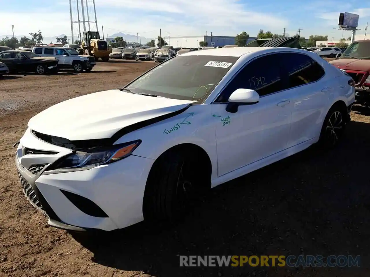 2 Photograph of a damaged car 4T1G11AK0LU976676 TOYOTA CAMRY 2020