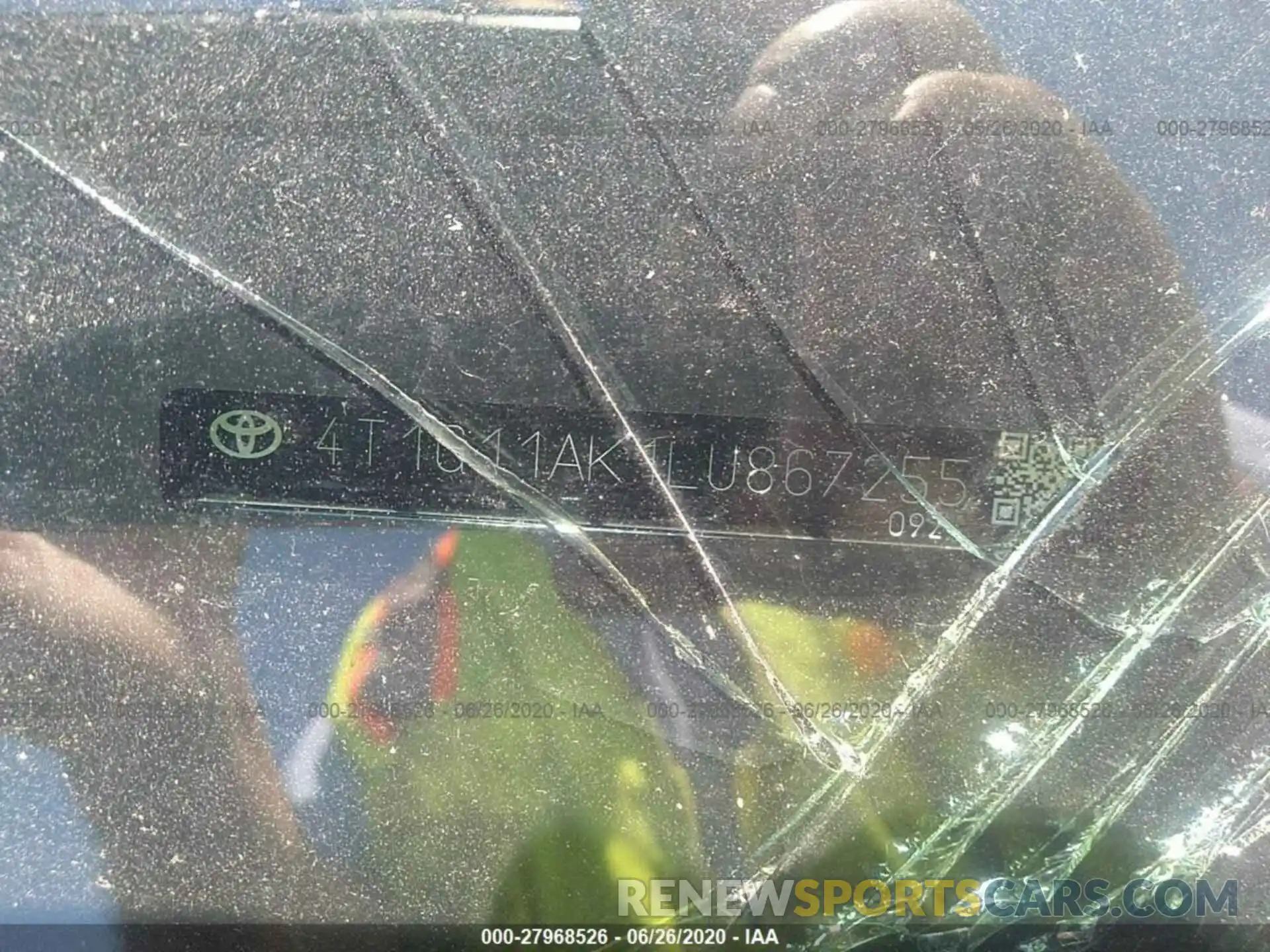 9 Photograph of a damaged car 4T1G11AK1LU867255 TOYOTA CAMRY 2020