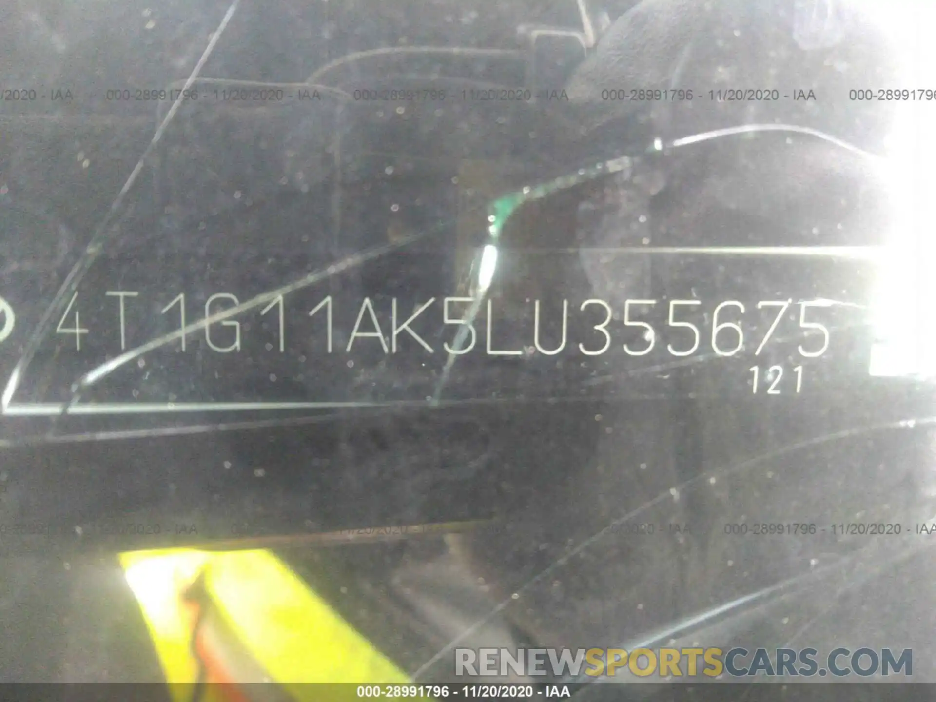 9 Photograph of a damaged car 4T1G11AK5LU355675 TOYOTA CAMRY 2020