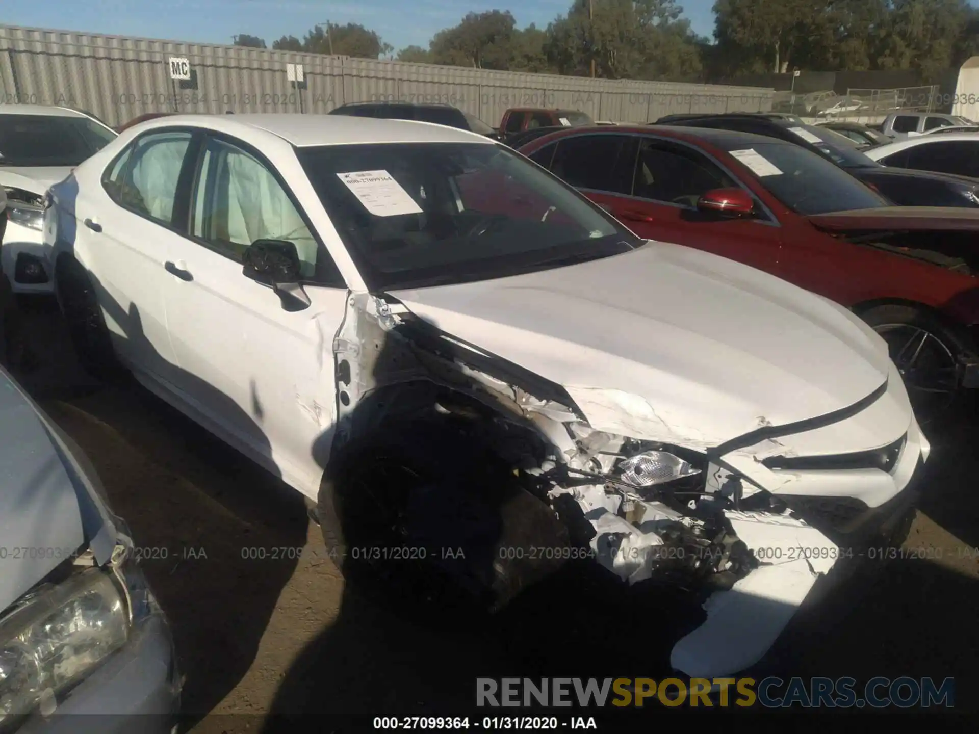 1 Photograph of a damaged car 4T1G11AK6LU330428 TOYOTA CAMRY 2020