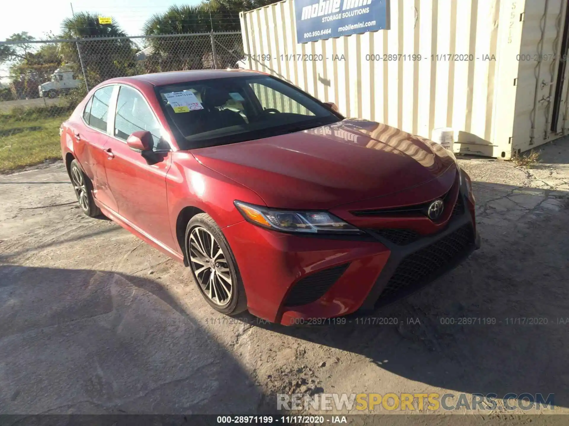 1 Photograph of a damaged car 4T1G11AK7LU347979 TOYOTA CAMRY 2020