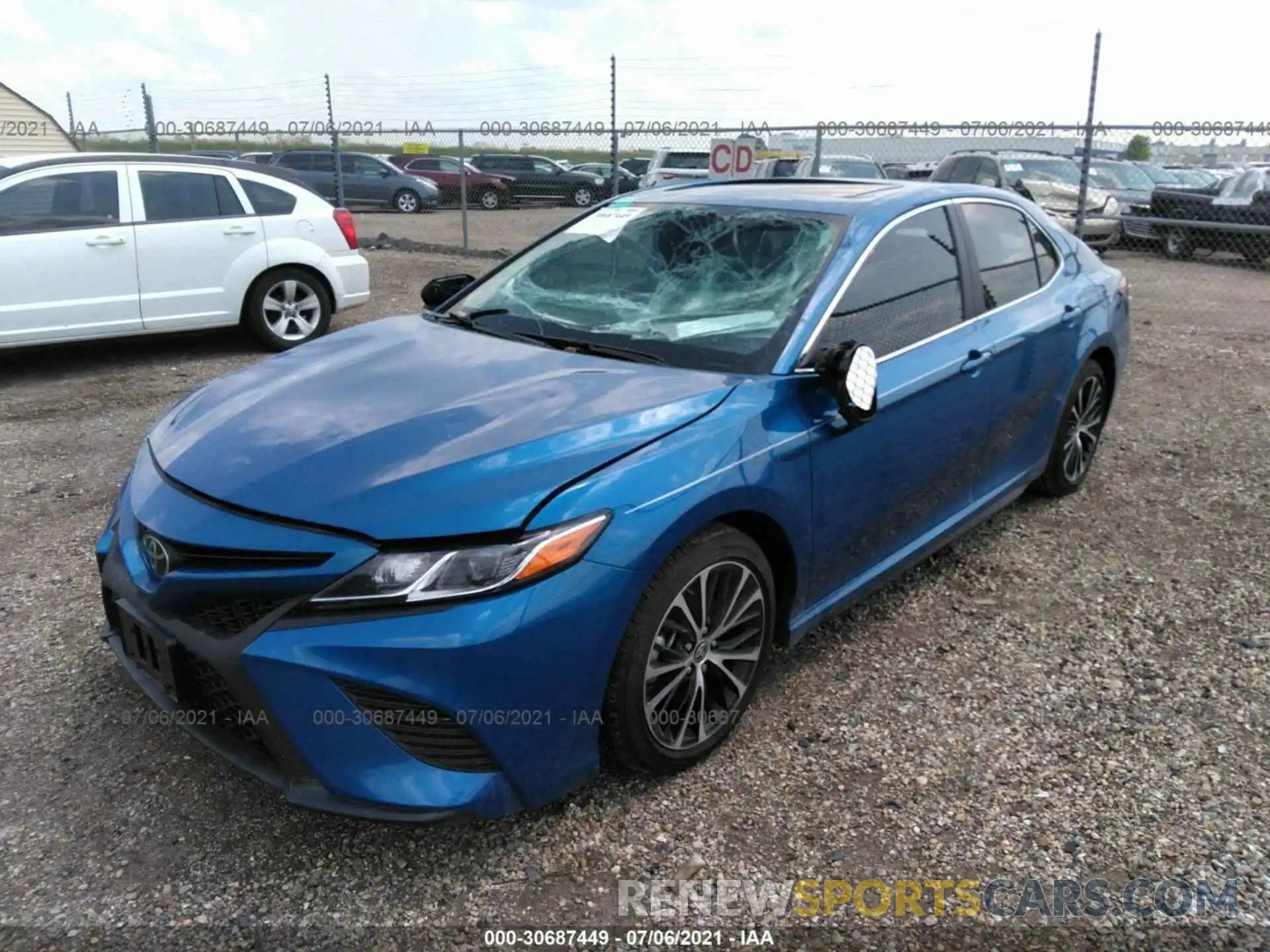 2 Photograph of a damaged car 4T1G11AK7LU373952 TOYOTA CAMRY 2020