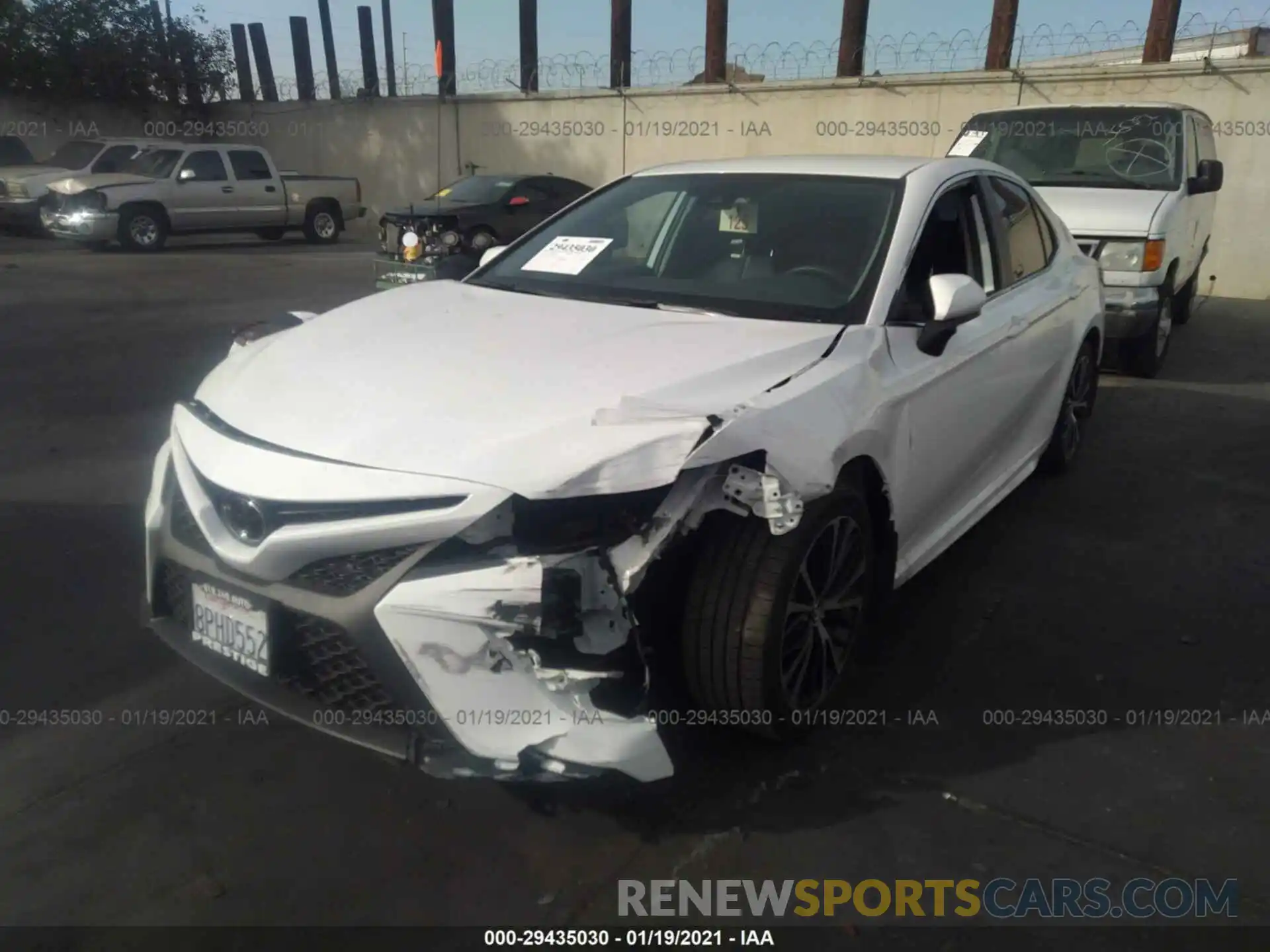 2 Photograph of a damaged car 4T1G11AK7LU932724 TOYOTA CAMRY 2020