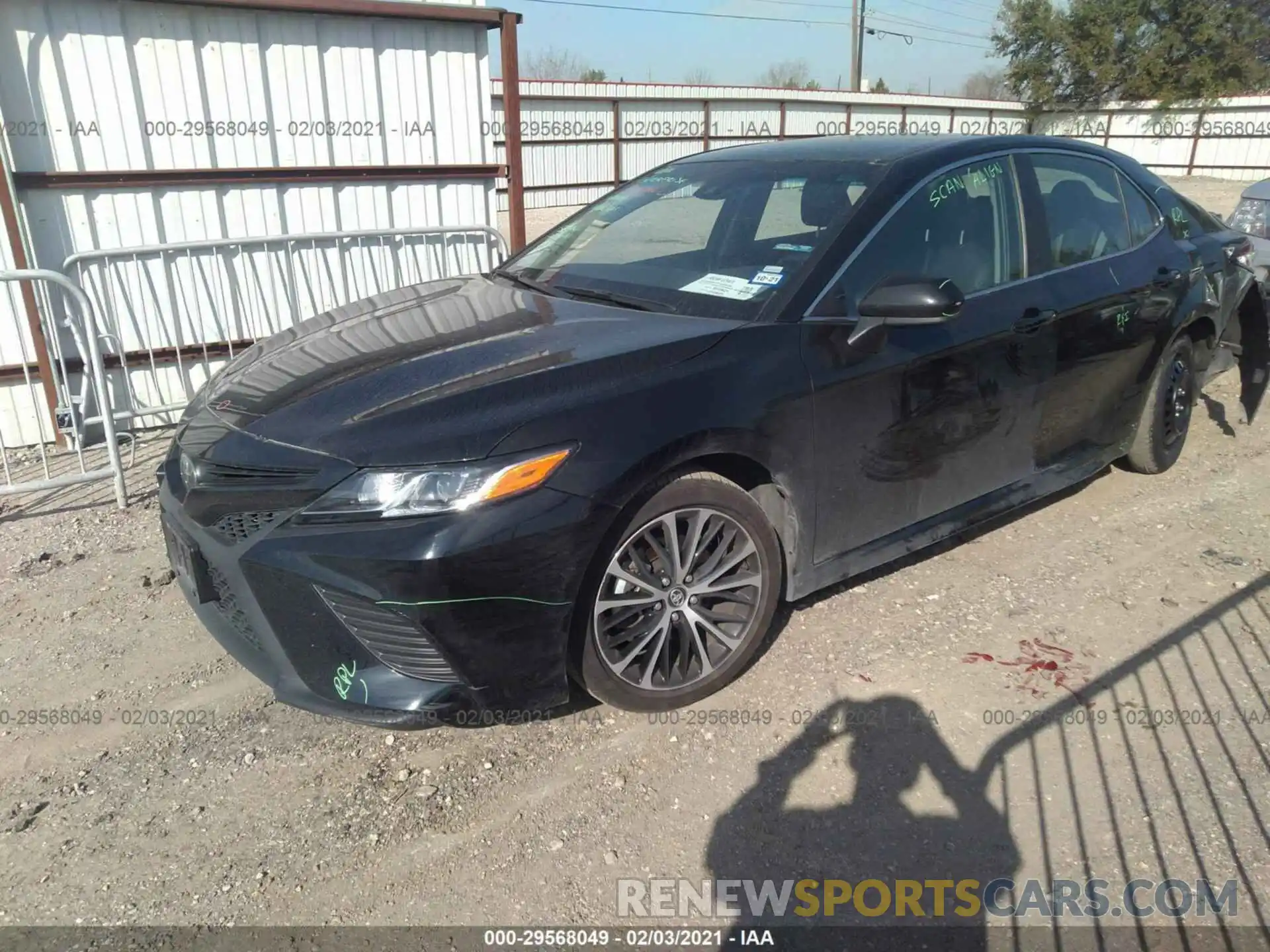 2 Photograph of a damaged car 4T1G11AK9LU319309 TOYOTA CAMRY 2020