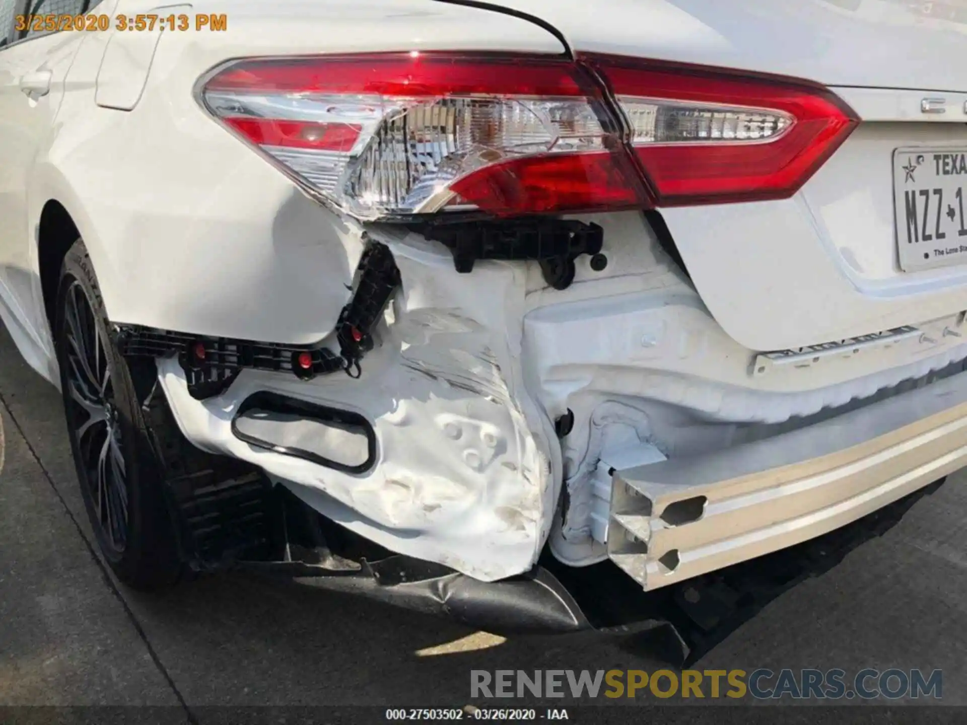 3 Фотография поврежденного автомобиля 4T1G11AK9LU344906 TOYOTA CAMRY 2020