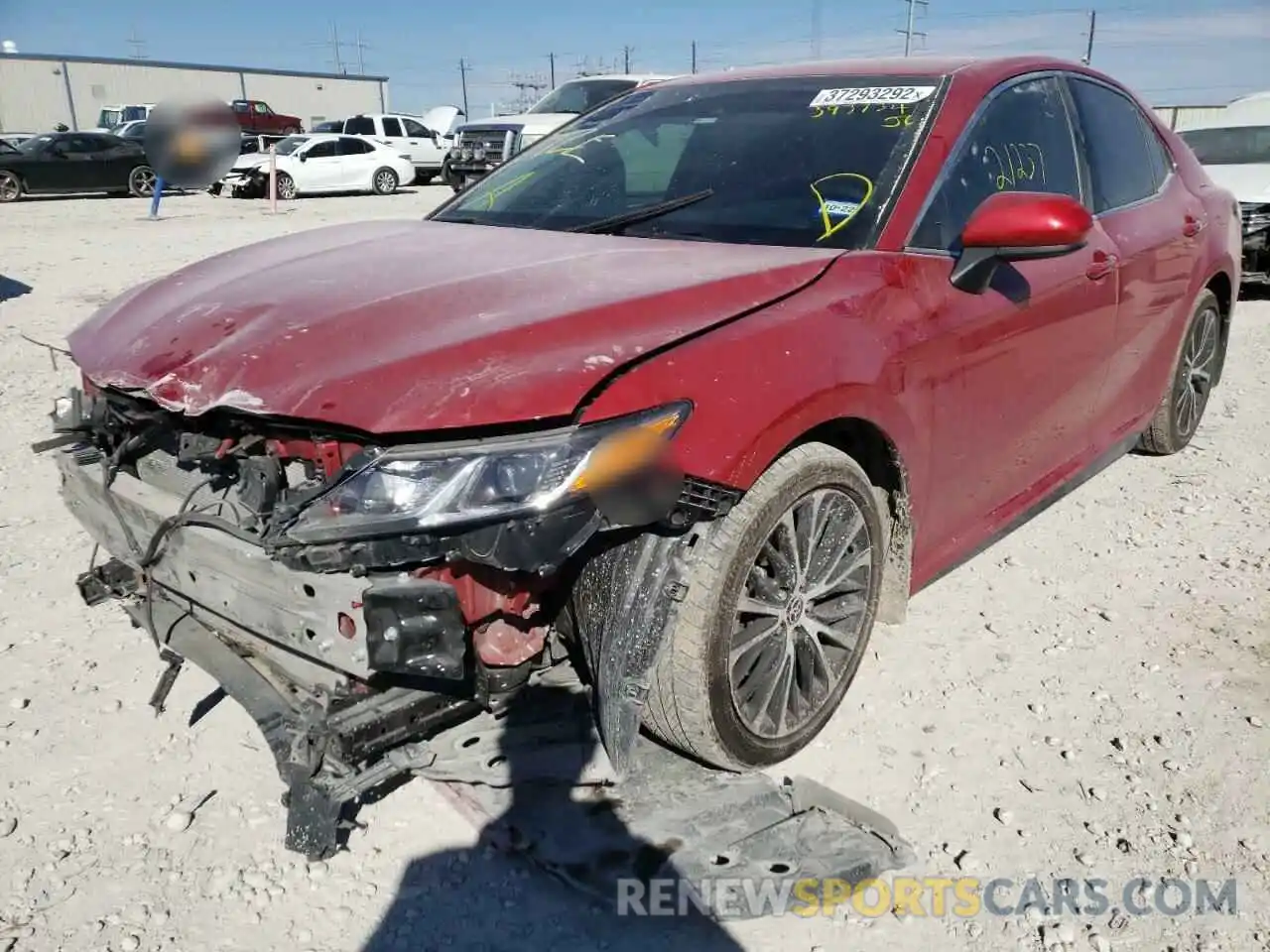 2 Photograph of a damaged car 4T1G11AK9LU393734 TOYOTA CAMRY 2020