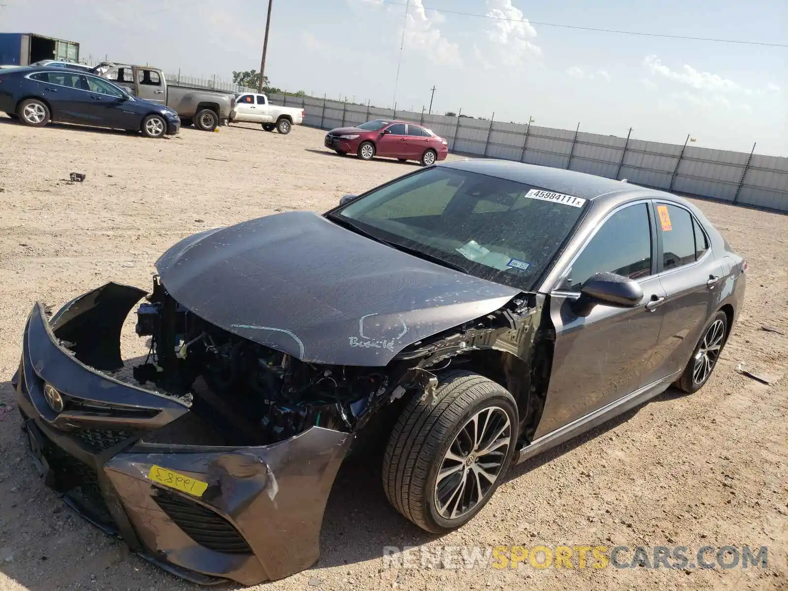 2 Photograph of a damaged car 4T1G11AK9LU962923 TOYOTA CAMRY 2020