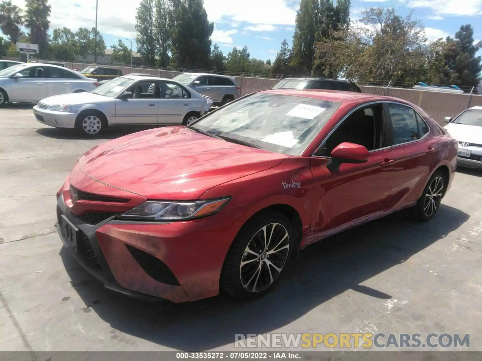 2 Photograph of a damaged car 4T1G11AKXLU342856 TOYOTA CAMRY 2020