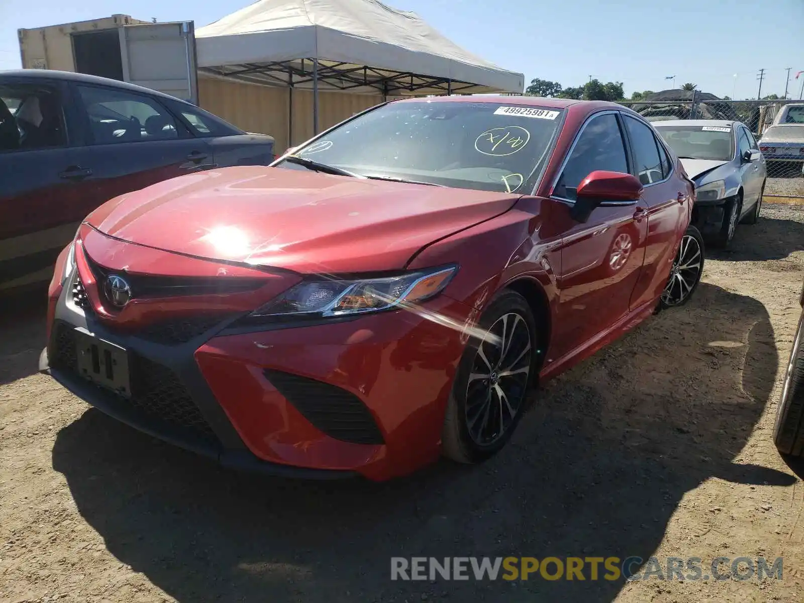 2 Photograph of a damaged car 4T1J11AK0LU322427 TOYOTA CAMRY 2020