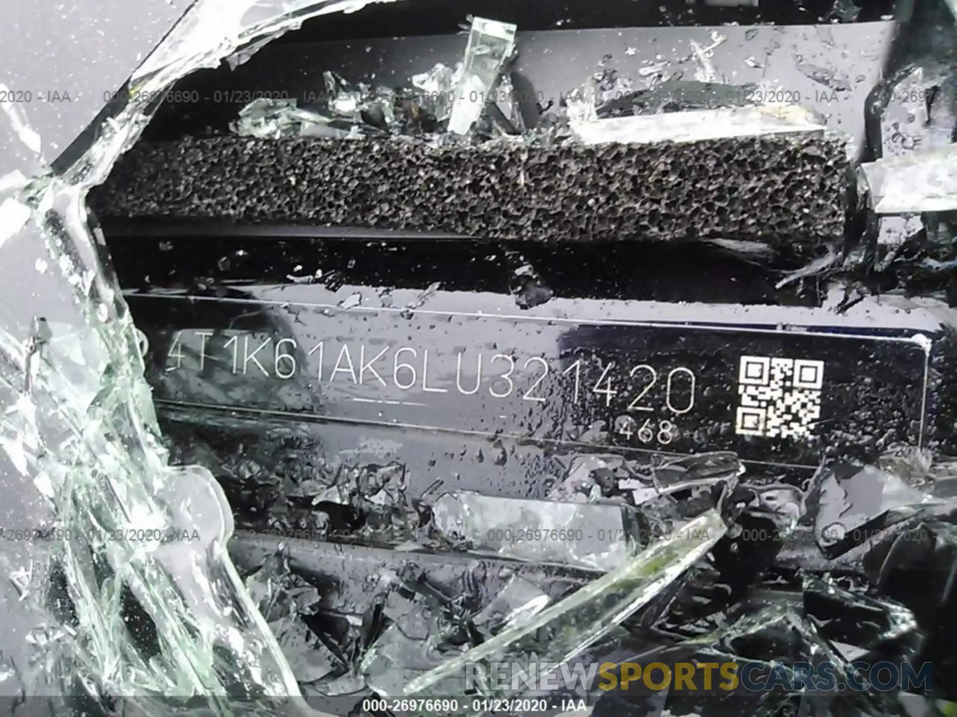 9 Photograph of a damaged car 4T1K61AK6LU321420 TOYOTA CAMRY 2020