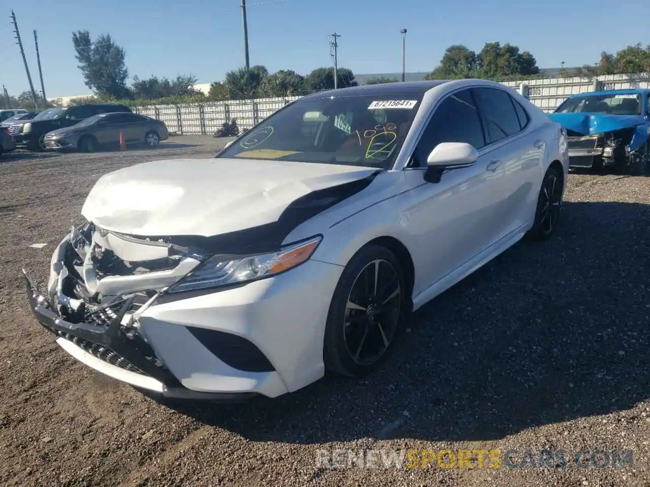 2 Photograph of a damaged car 4T1KZ1AK0LU040950 TOYOTA CAMRY 2020