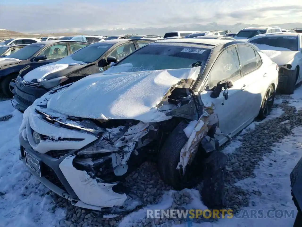 2 Photograph of a damaged car 4T1KZ1AK1LU034414 TOYOTA CAMRY 2020