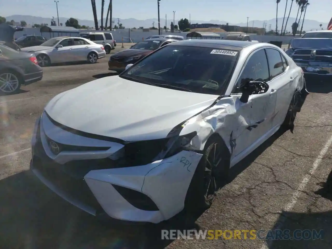 2 Photograph of a damaged car 4T1KZ1AK1LU045591 TOYOTA CAMRY 2020