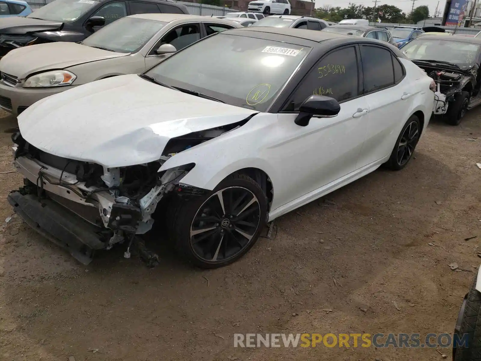 2 Photograph of a damaged car 4T1KZ1AK7LU045336 TOYOTA CAMRY 2020