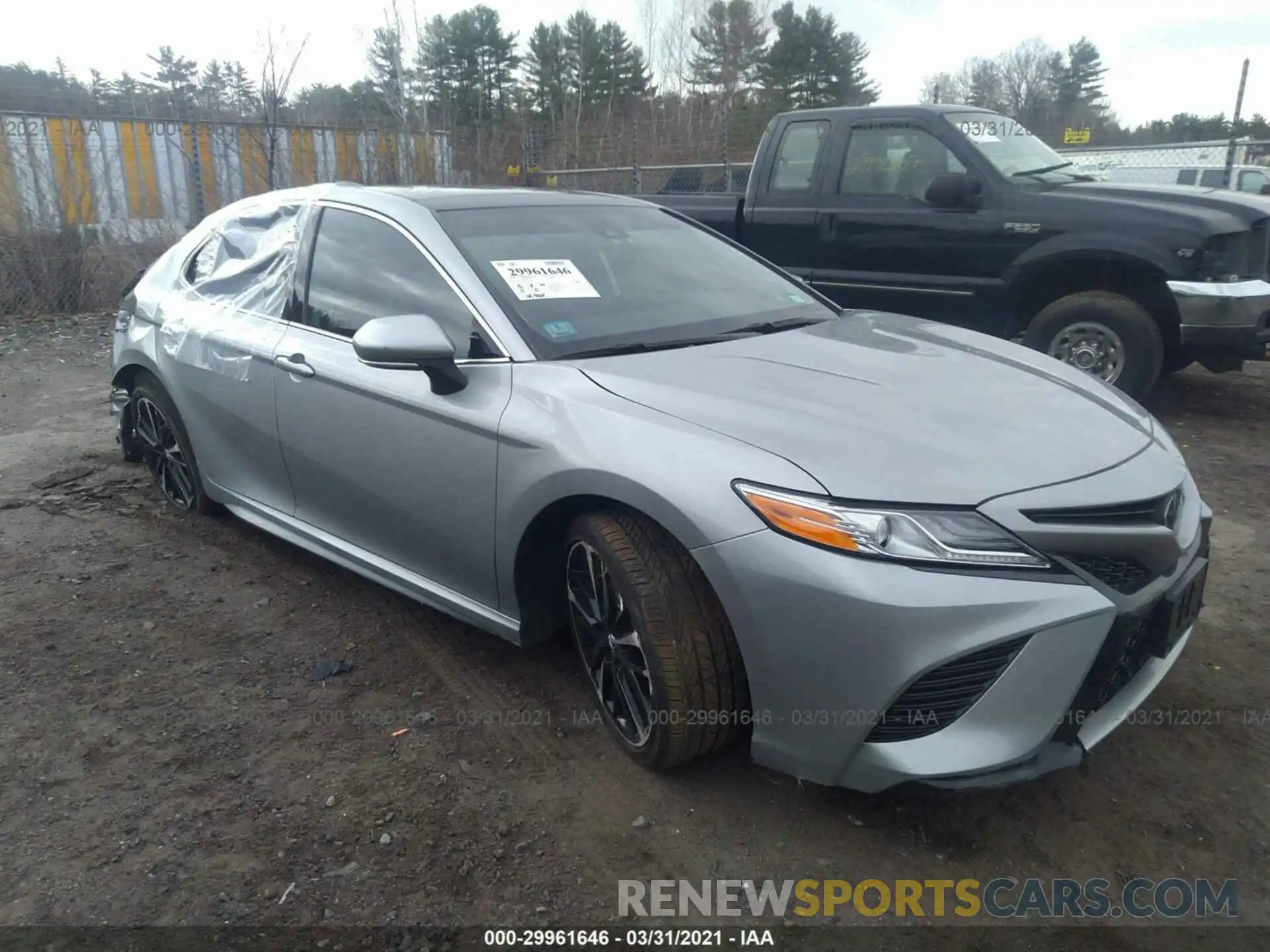 1 Photograph of a damaged car 4T1KZ1AK8LU033907 TOYOTA CAMRY 2020