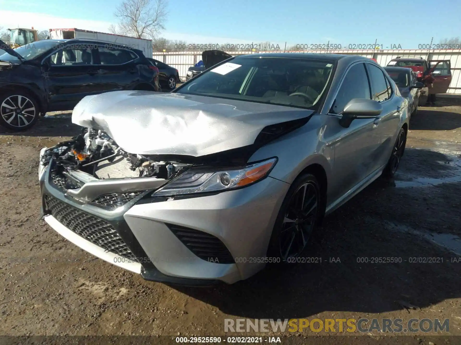 2 Photograph of a damaged car 4T1KZ1AKXLU043595 TOYOTA CAMRY 2020