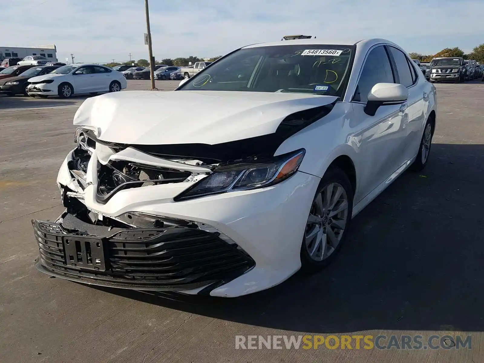 2 Photograph of a damaged car 4T1L11AK6LU933703 TOYOTA CAMRY 2020