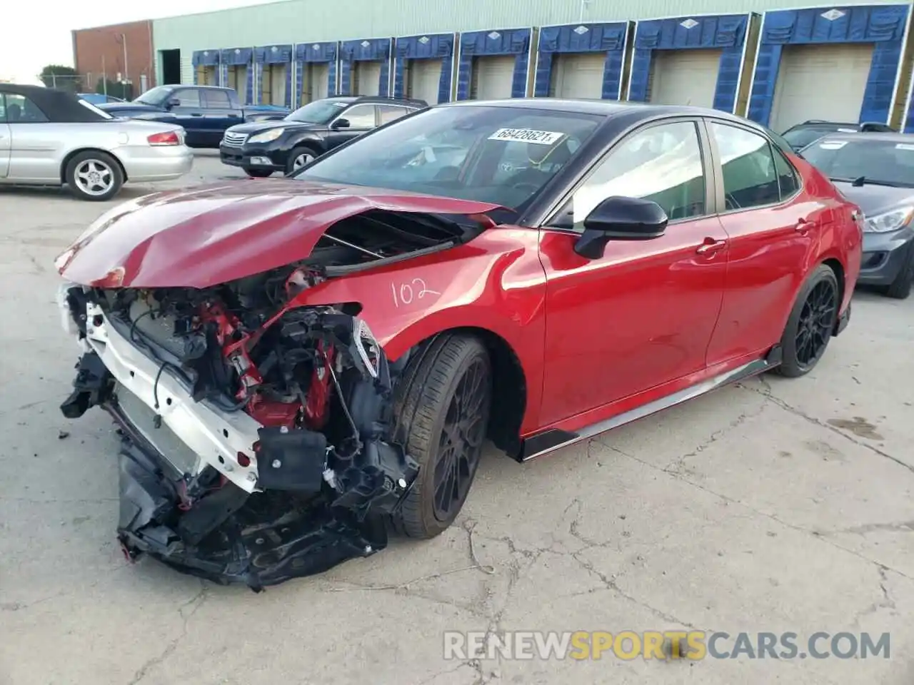 2 Photograph of a damaged car 4T1NZ1AK3LU038896 TOYOTA CAMRY 2020